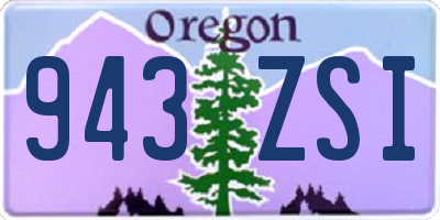 OR license plate 943ZSI