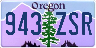 OR license plate 943ZSR