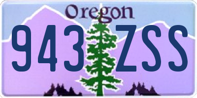 OR license plate 943ZSS