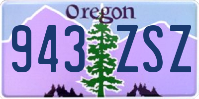 OR license plate 943ZSZ