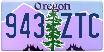 OR license plate 943ZTC