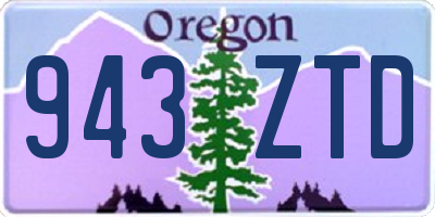 OR license plate 943ZTD