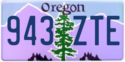 OR license plate 943ZTE