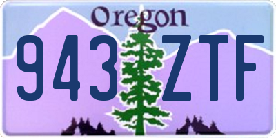OR license plate 943ZTF