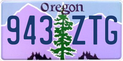 OR license plate 943ZTG