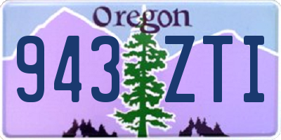 OR license plate 943ZTI