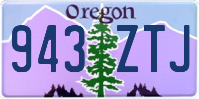 OR license plate 943ZTJ