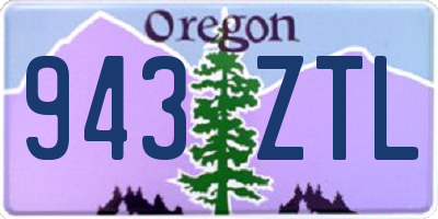 OR license plate 943ZTL