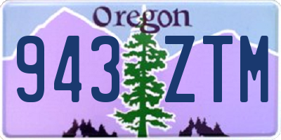 OR license plate 943ZTM