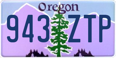 OR license plate 943ZTP