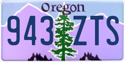 OR license plate 943ZTS