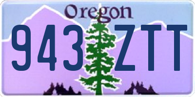OR license plate 943ZTT