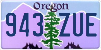 OR license plate 943ZUE