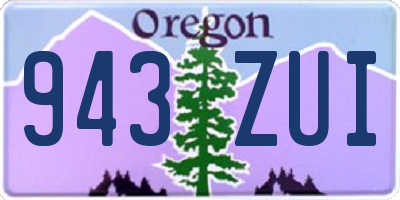 OR license plate 943ZUI