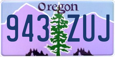 OR license plate 943ZUJ