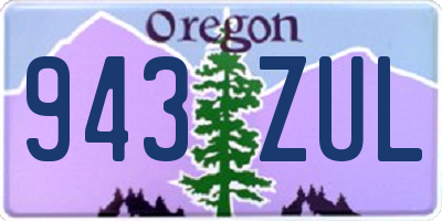 OR license plate 943ZUL