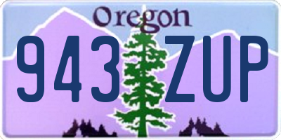 OR license plate 943ZUP