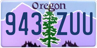OR license plate 943ZUU