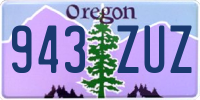 OR license plate 943ZUZ