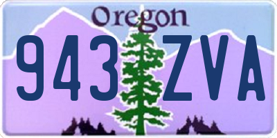 OR license plate 943ZVA