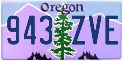 OR license plate 943ZVE