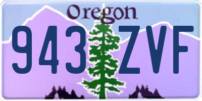 OR license plate 943ZVF