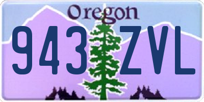 OR license plate 943ZVL