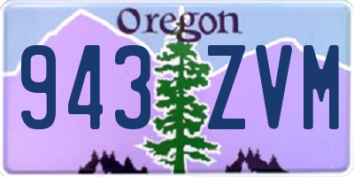 OR license plate 943ZVM