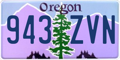 OR license plate 943ZVN