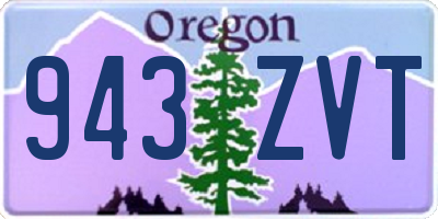 OR license plate 943ZVT