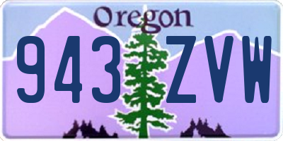 OR license plate 943ZVW