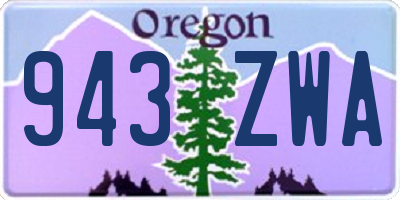 OR license plate 943ZWA