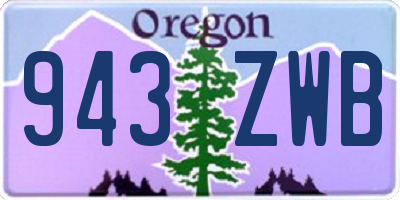 OR license plate 943ZWB