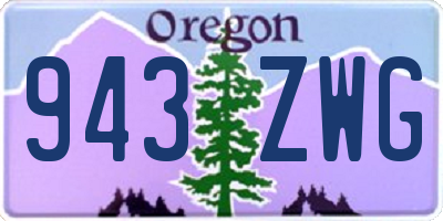 OR license plate 943ZWG
