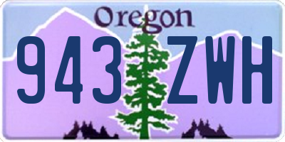 OR license plate 943ZWH