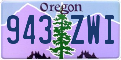 OR license plate 943ZWI