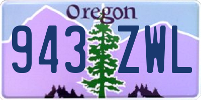 OR license plate 943ZWL