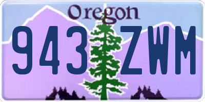 OR license plate 943ZWM