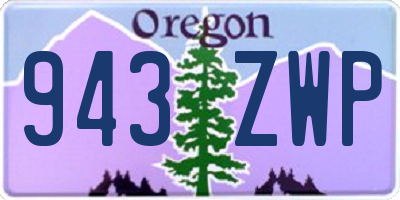 OR license plate 943ZWP
