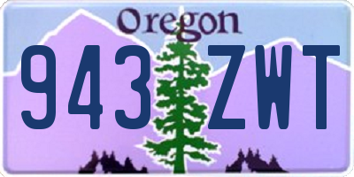 OR license plate 943ZWT