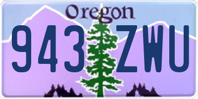 OR license plate 943ZWU