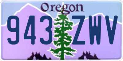 OR license plate 943ZWV