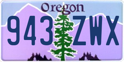 OR license plate 943ZWX