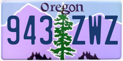 OR license plate 943ZWZ