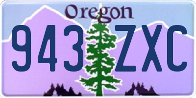 OR license plate 943ZXC