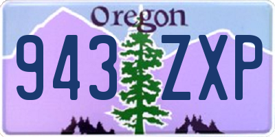 OR license plate 943ZXP