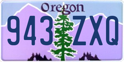 OR license plate 943ZXQ