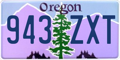 OR license plate 943ZXT