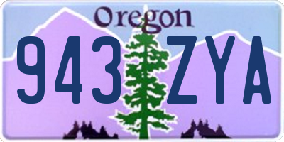 OR license plate 943ZYA