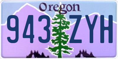 OR license plate 943ZYH